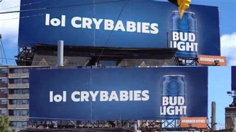 budlight billboard|Bud Light crybabies billboard is fake